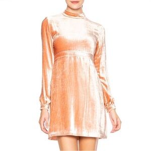 A.L.C. Gemma Velvet Silk Blend Dress Festive Long Sleeves Size 6 Org. $626